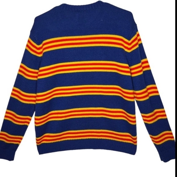 Disney x Forever 21 Daffy Duck Long Sleeve Crew Neck Sweater Size L Blue Gold - Picture 11 of 11